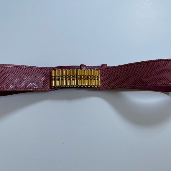 Vintage Judith Leiber Purple Plum Gold Bullet Design Art Deco - Picture 6 of 10